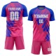Benutzerdefiniertes drittes Sublimations-Fußballtrikot in Rosa-Weiß-Royal Benutzerdefiniertes drittes Sublimations-Fußballtrikot in Rosa-Weiß-Royal