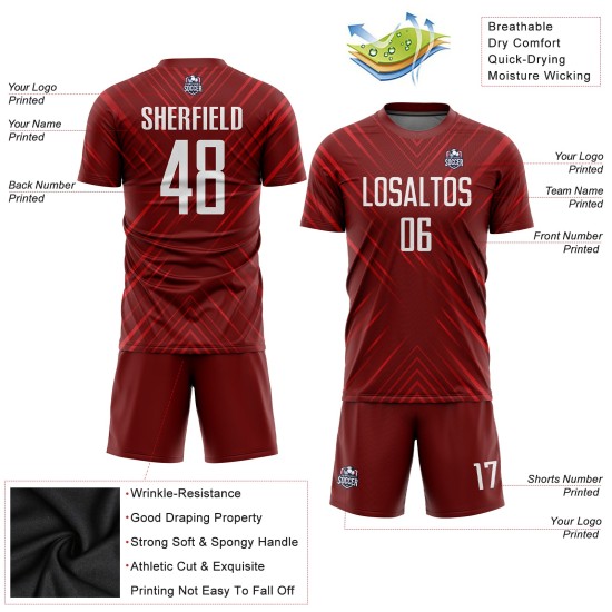 Benutzerdefiniertes rot-weißes Sublimations-Fußballtrikot Benutzerdefiniertes rot-weißes Sublimations-Fußballtrikot