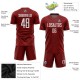 Benutzerdefiniertes rot-weißes Sublimations-Fußballtrikot Benutzerdefiniertes rot-weißes Sublimations-Fußballtrikot