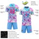 Benutzerdefinierte Tie Dye Rosa-Hellblau Sublimation Fußball Uniform Trikot Benutzerdefinierte Tie Dye Rosa-Hellblau Sublimation Fußball Uniform Trikot