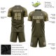 Benutzerdefinierte Olive Vegas Gold-Camo Sublimation Salut To Service Fußball Uniform Trikot Benutzerdefinierte Olive Vegas Gold-Camo Sublimation Salut To Service Fußball Uniform Trikot