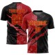 Benutzerdefinierte Graffiti Muster Rot-Gold Sublimation Fußball Uniform Trikot Benutzerdefinierte Graffiti Muster Rot-Gold Sublimation Fußball Uniform Trikot