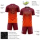 Benutzerdefiniertes orange-rot-altgold Sublimation Fußballuniformtrikot Benutzerdefiniertes orange-rot-altgold Sublimation Fußballuniformtrikot