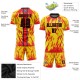 Benutzerdefiniertes Fußballtrikot mit Sublimationsdruck in Gold und Schwarz Benutzerdefiniertes Fußballtrikot mit Sublimationsdruck in Gold und Schwarz