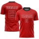 Benutzerdefiniertes rot-schwarzes Sublimations-Fußballtrikot Benutzerdefiniertes rot-schwarzes Sublimations-Fußballtrikot