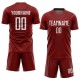 Benutzerdefiniertes rot-weißes Sublimations-Fußballtrikot Benutzerdefiniertes rot-weißes Sublimations-Fußballtrikot