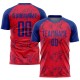 Benutzerdefiniertes rotes Royal Sublimations-Fußballtrikot Benutzerdefiniertes rotes Royal Sublimations-Fußballtrikot