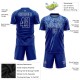 Benutzerdefiniertes Royalblau-Weiß Sublimation Fußballtrikot Benutzerdefiniertes Royalblau-Weiß Sublimation Fußballtrikot