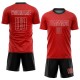 Benutzerdefiniertes rot-schwarzes Sublimations-Fußballtrikot Benutzerdefiniertes rot-schwarzes Sublimations-Fußballtrikot