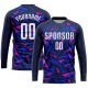 Benutzerdefiniertes Marineblaues Weiß-Rosa Sublimations-Fußballtrikot Benutzerdefiniertes Marineblaues Weiß-Rosa Sublimations-Fußballtrikot