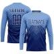 Benutzerdefiniertes hellblaues, marineblaues und weißes Sublimations-Fußballtrikot Benutzerdefiniertes hellblaues, marineblaues und weißes Sublimations-Fußballtrikot