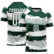 Benutzerdefiniertes grün-weißes Sublimations-Fußballtrikot Benutzerdefiniertes grün-weißes Sublimations-Fußballtrikot
