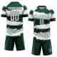 Benutzerdefiniertes grün-weißes Sublimations-Fußballtrikot Benutzerdefiniertes grün-weißes Sublimations-Fußballtrikot