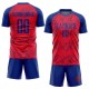 Benutzerdefiniertes rotes Royal Sublimations-Fußballtrikot Benutzerdefiniertes rotes Royal Sublimations-Fußballtrikot
