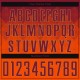 Benutzerdefiniertes orange-rot-altgold Sublimation Fußballuniformtrikot Benutzerdefiniertes orange-rot-altgold Sublimation Fußballuniformtrikot