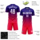 Benutzerdefinierte Lila Weiß-Pink Sublimation Fußball Uniform Trikot Benutzerdefinierte Lila Weiß-Pink Sublimation Fußball Uniform Trikot